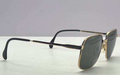 Vintage New|Old Leonard Harley Gold Plated Sunglasses- Mod. Lh1010 Gp 18Ct. 55Mm