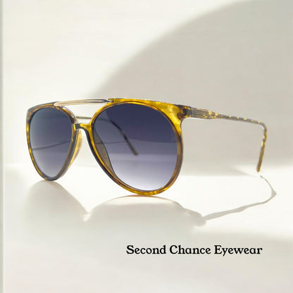 Carrera 5332 12 Vintage Sunglasses-Amber Aviator w| New Custom Gradient Lenses