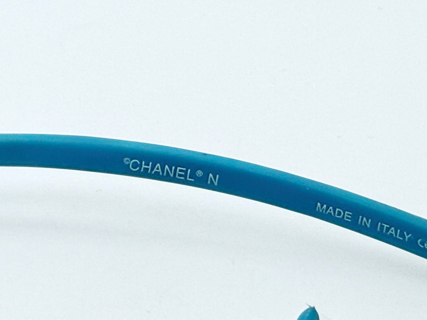 CHANEL C232-7H Rimless Shield Sunglasses Turquoise Melanin Lens-Deadstock