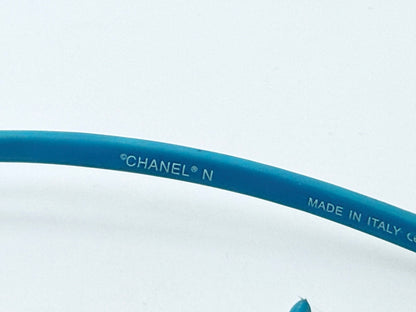 CHANEL C232-7H Rimless Shield Sunglasses Turquoise Melanin Lens-Deadstock
