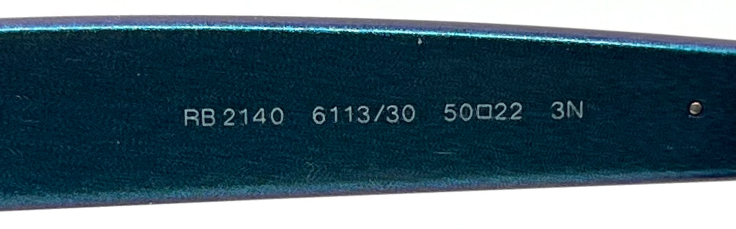 Ray-Ban RB2140 Wayfarer Cosmo Collection Mercury Blue Iridescent 50-22