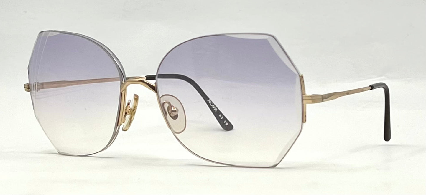THIRA 62 Vintage 70s Frame-Rimless Geometric Sunglasses-Unworn-France