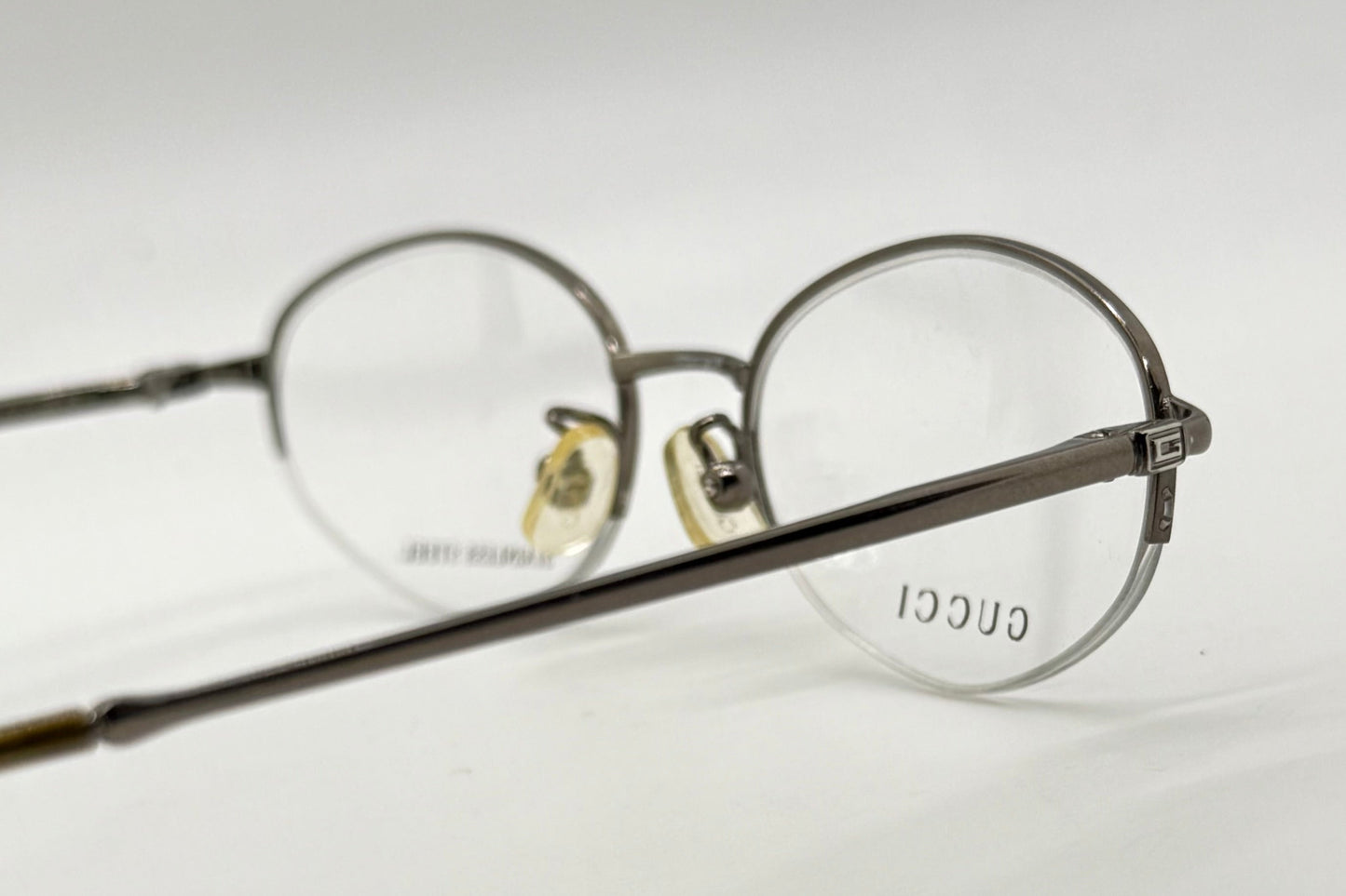 Gucci GG 2663 Half-Rim Stainless Steel Frames-Y2K Vintage-47mm-Italy