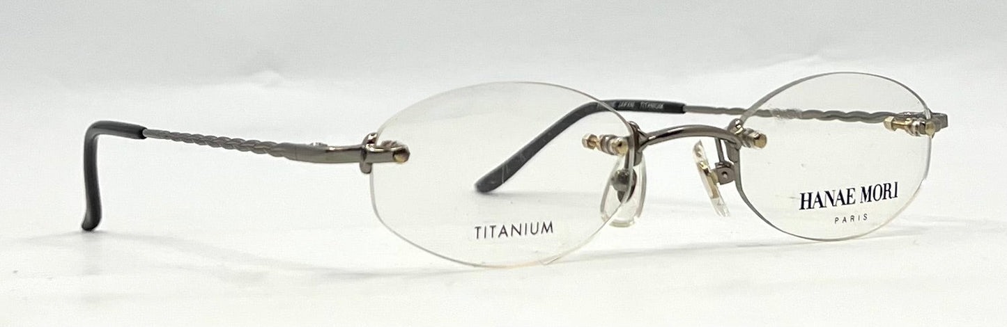 Hanae Mori Paris HP7305 Y2K Minimalist Rimless Titanium Glasses Japan Unworn