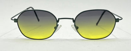 Safilo Team 7821 Vintage Green Metal Sunglasses-New Gradient Tinted Custom Lenses-Unworn-47mm