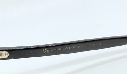 Vintage American Optical Cat-Eye Glasses-1950s|1960s Black & Brown Acetate Frame