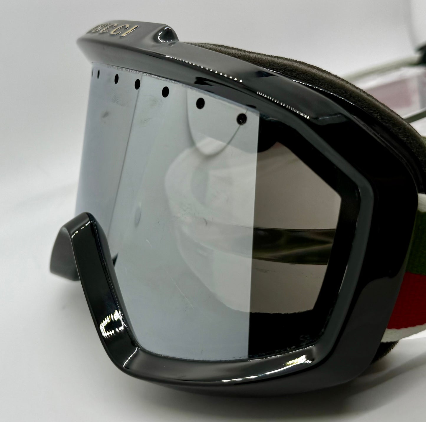 Gucci Web Stripe Ski Goggles-Black GG Logo-Deadstock Full KitaAlpine Capsule-Rare
