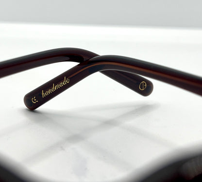 Cynthia Benjamin “Sid” Handmade Sunglasses – Plum Fade Acetate – Full Kit – Luxury Collector’S Piece