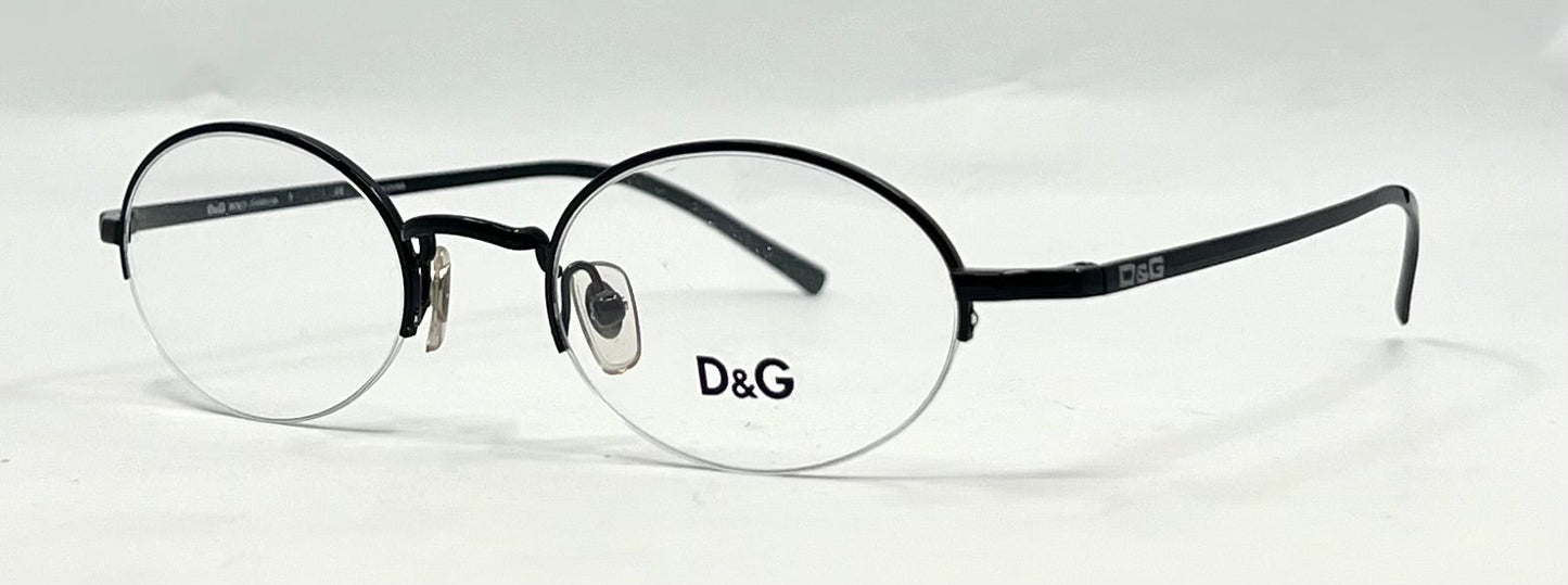 D&G Dolce & Gabbana 5058 01 m-Semi Rimless Oval Glasses Frame-UNWORN 47-21 135