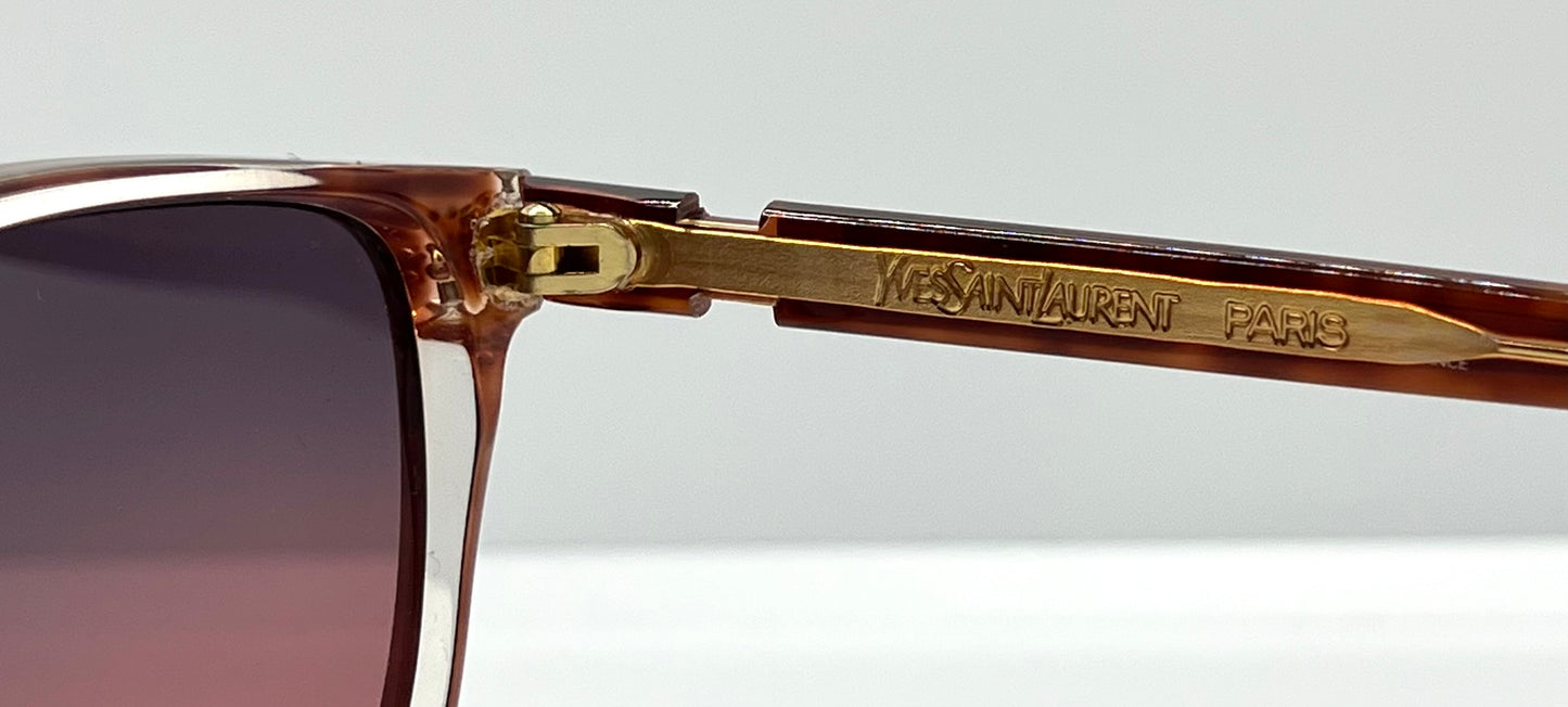 Ysl Diomed 333V Sunglasses W|New, Custom Gradient Lavender To Rose Lenses-France