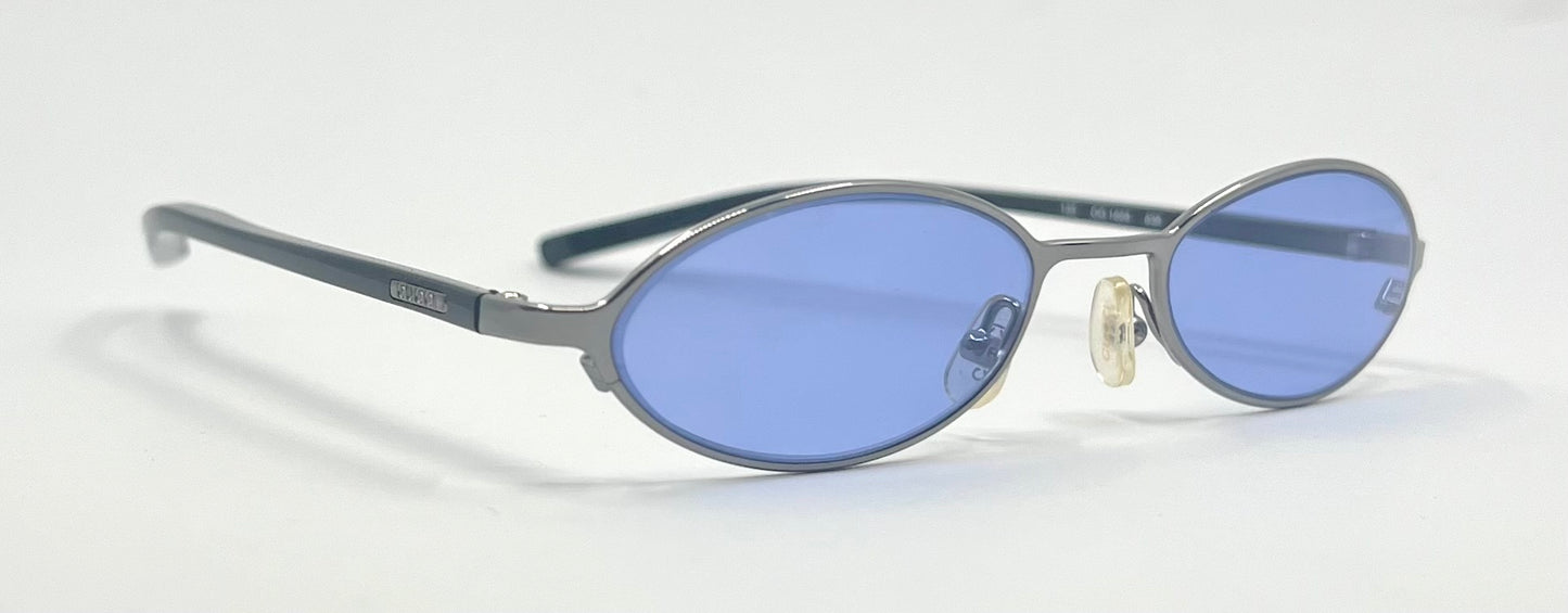 GUCCI GG1668 836 Y2K VINTAGE OVAL SUNGLASSES-NEW SKY BLUE TINTED CUSTOM LENSES