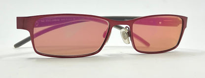 D&G 4159 Y2K Vintage Geometric Narrow Sunglasses Italy Red 51-17