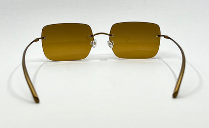 Donna Karan DKNY 9218S 711 Rimless Sunglasses Gold Amber Lenses Deadstock