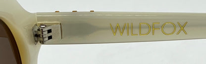 Wildfox Bel Air Oversized Round Sunglasses Ivory Acetate Brown Lens-Deadstock