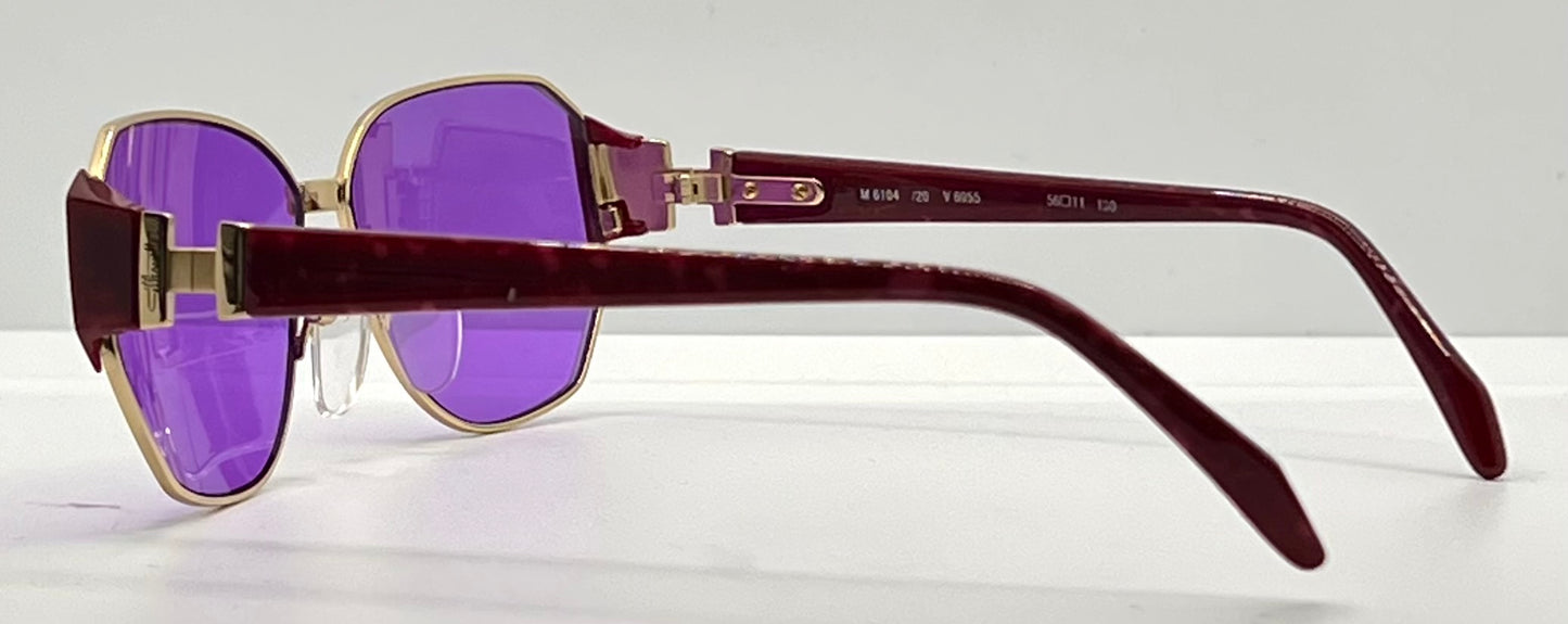 Silhouette M 6104 V 6055 Vintage Sunglasses W|New Solid Purple Custom Lenses-56Mm-Unworn|Nos-Austria
