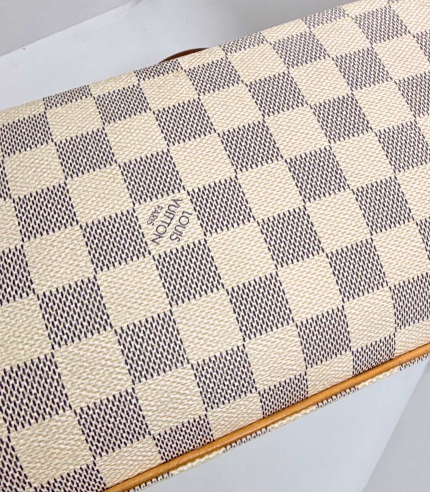Louis Vuitton Saleya PM Damier Azur Tote Bag Gold Hardware