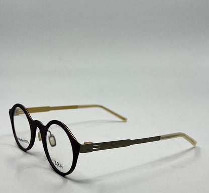 Zen Barcelona Einstein Z457 C.04 44-25 Round Optical Glasses Duralumin 7075 Nib