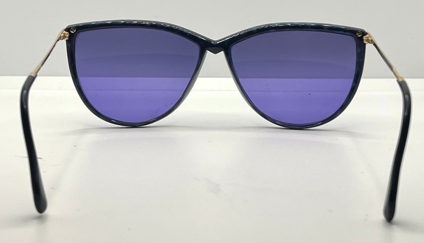 Silhouette M 1703 Spx Cat Eye Vintage Sunglasses W|New Solid Purple Custom Lenses-58Mm-Austria