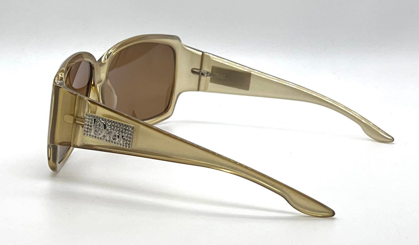Christian Dior Night 3 WG8 Vintage Sunglasses-New Solid Brown Custom Lens-59mm