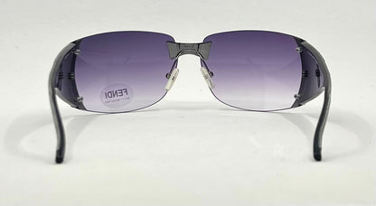Fendi FS349R Y2K Shield Sunglasses 001 Unworn Purple Gradient Lenses-Japan