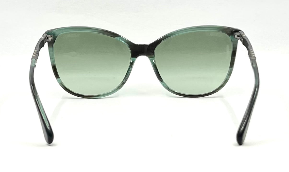 CHANEL 5352-Green Cat Eye VINTAGE Sunglasses-UNWORN-Italy-59mm