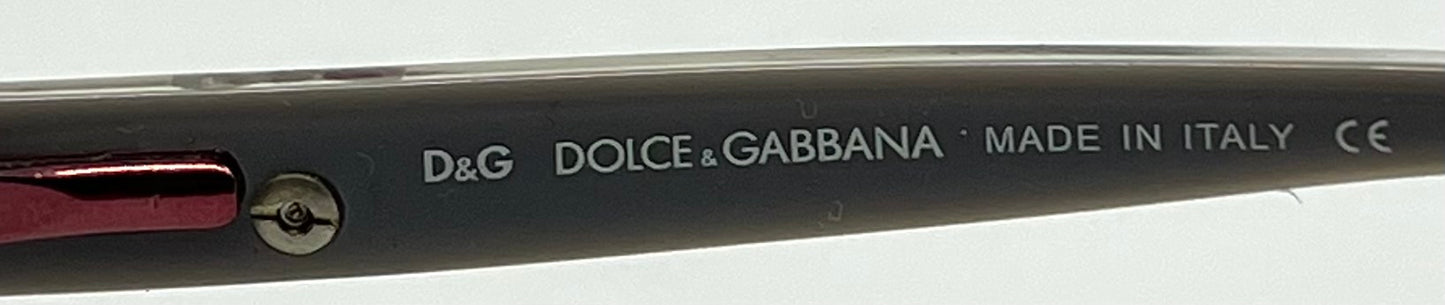 D&G 4159 Y2K Vintage Geometric Narrow Sunglasses Italy Red 51-17