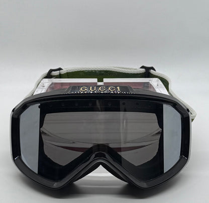 Gucci Web Stripe Ski Goggles-Black GG Logo-Deadstock Full KitaAlpine Capsule-Rare