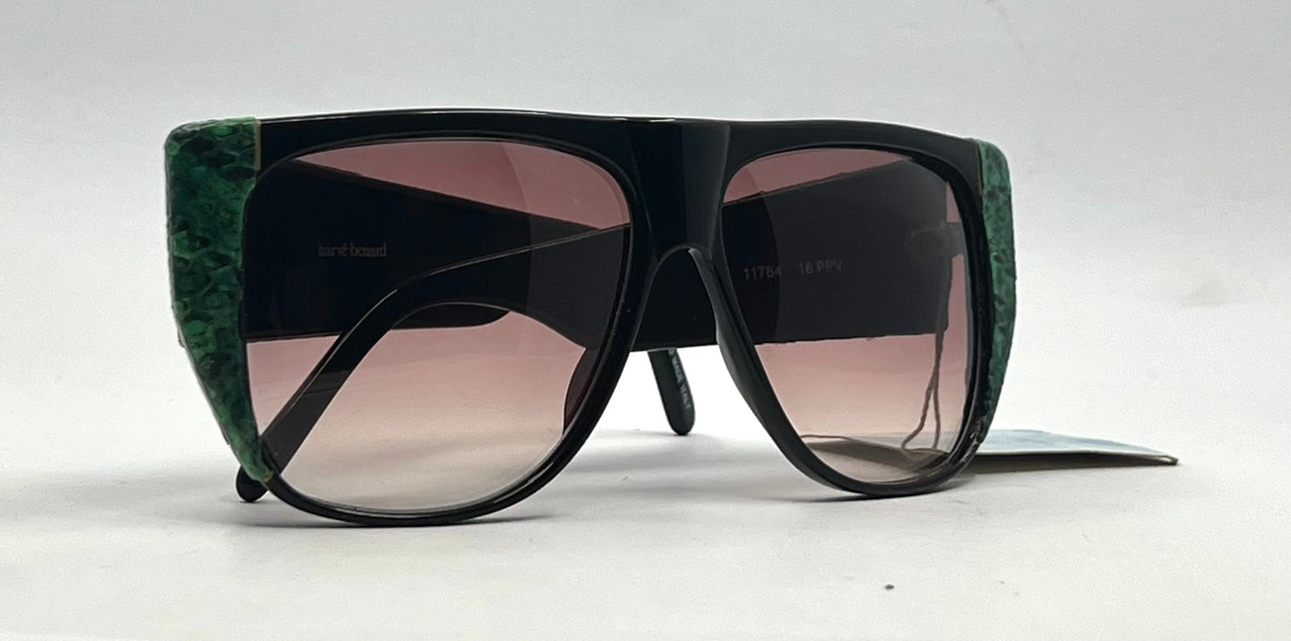 Hervé Bernard 11784 Sunglasses-Snakeskin Temples-Hand Made-Unworn