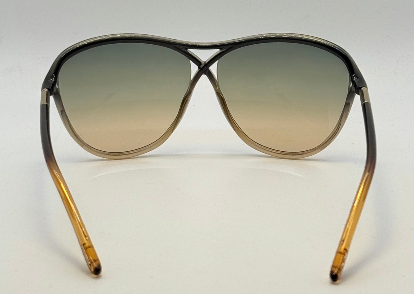 Tom Ford Tabitha Tf183 20B Green Aviator Sunglasses-Greenhoney Gradient Lenses-Full Kit