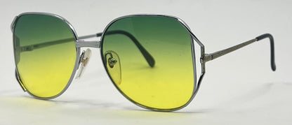 Vintage Nikon NK4608 Japan Aviator Sunglasse-New Green/Yellow Gradient Lenses