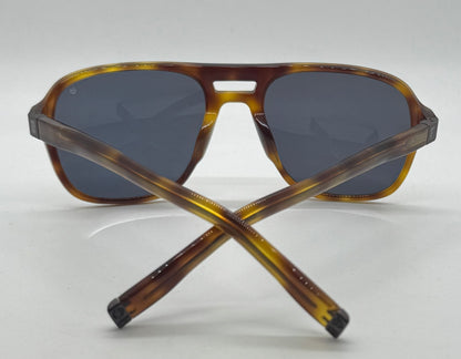 John Varvatos Classic Aviator Sunglasses-Tortoise Horn Acetate-Mirrored Gold Lenses-New|Unworn