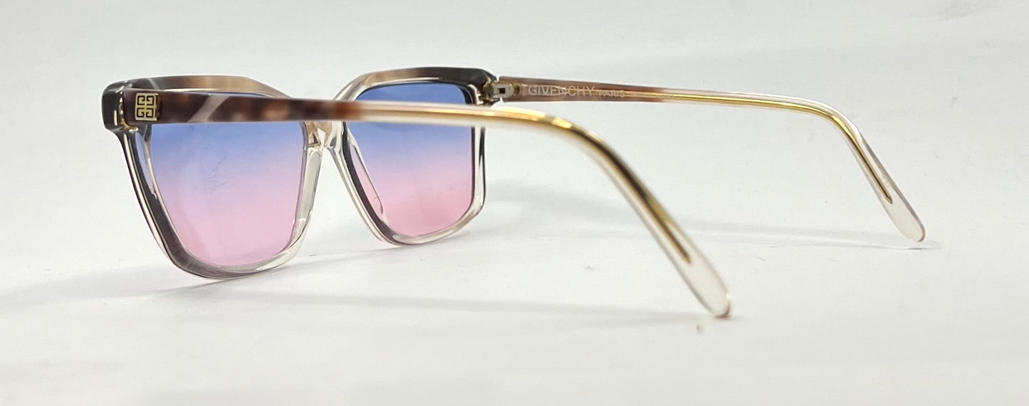 Givenchy Paris 004 Vintage Sunglasses-New Blue/Pink Gradient Custom Lenses-UNWORN