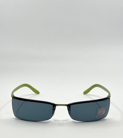 Silhouette 2131 Vintage Sunglasses- Y2K Deadstock Rimless w|Green Temples-Austria