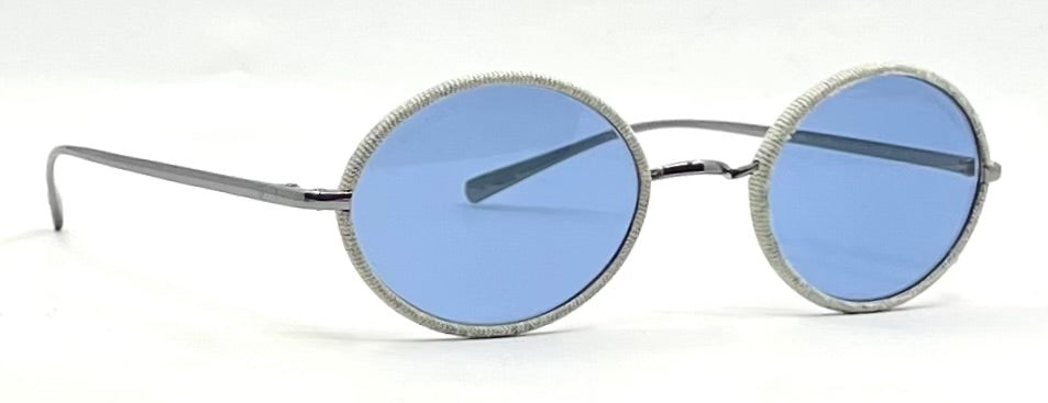 Chanel 4248-J Round Rope Rim Sunglasses-Blue Lenses Italy-NOS/UNWORN