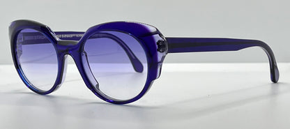 Struktur “Elixir”-Purple Clear Acetate Sunglasses W|New, Custom Lavender Gradient Lenses-New|Unworn-France