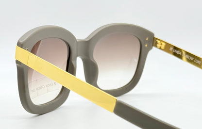 Linda Farrow Luxe Lfl|1|6 Grey Gold Oversized Sunglasses Japan Deadstock Kit