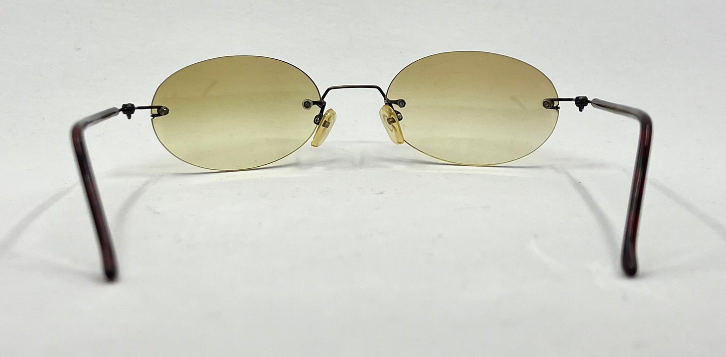 SPEKTEK S42- Y2K Rimless Oval Sunglasses-Unworn Original Gradient Lenses