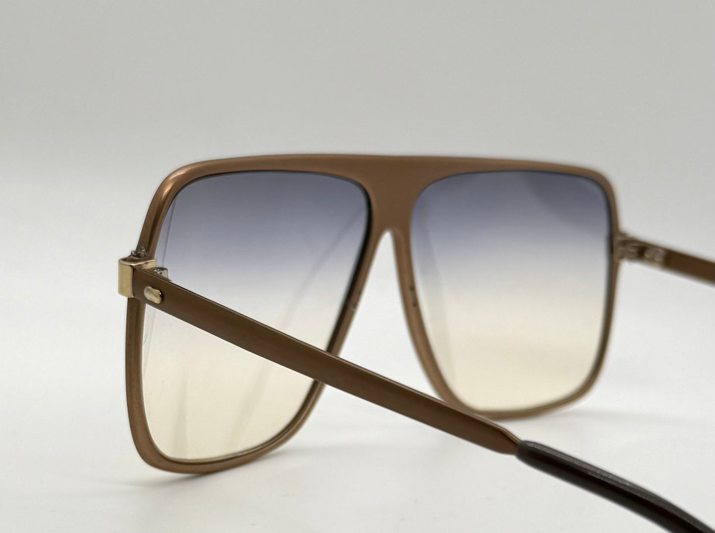 Omikron 103 Vintage Sunglasses-Bronze Aviator Frame w/New Gradient Tinted Custom Lenses