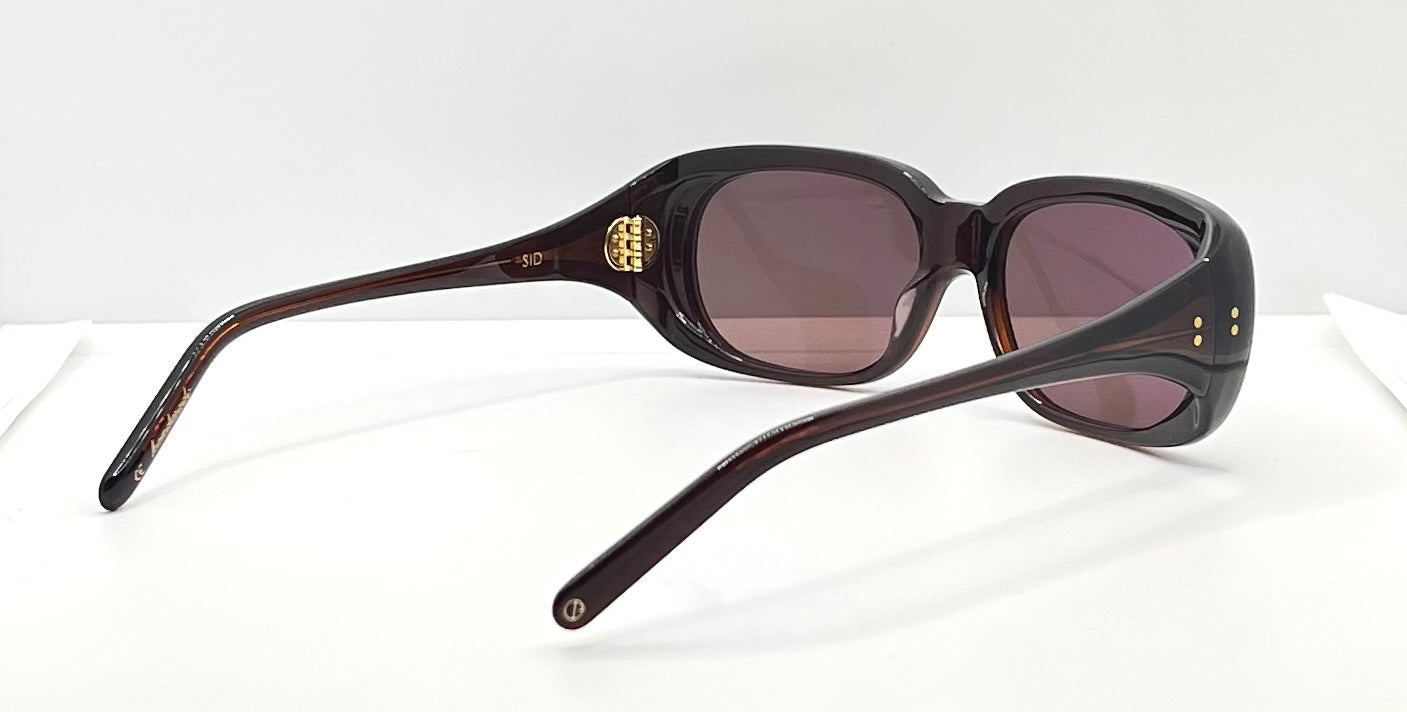 Cynthia Benjamin “Sid” Handmade Sunglasses – Plum Fade Acetate – Full Kit – Luxury Collector’S Piece