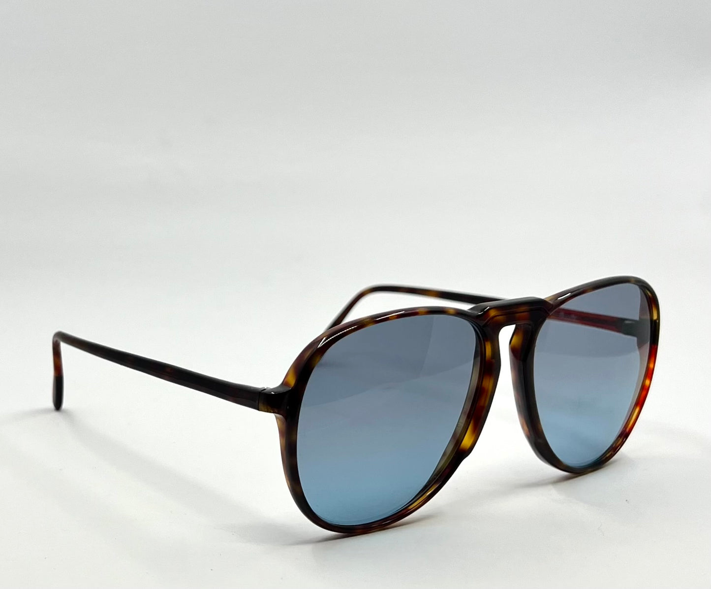 Silhouette Mod 237 Col 09 Vintage Sunglasses W|New Solid Blue Tinted Custom Lenses-Austria|60Mm