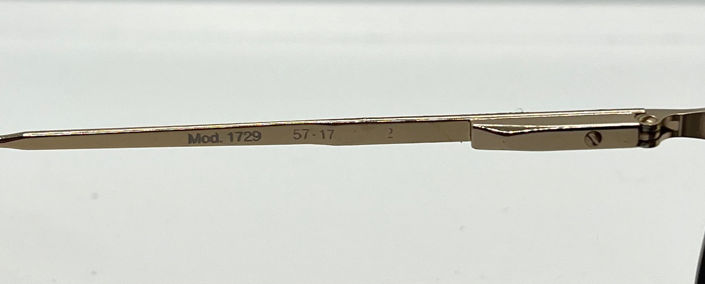 High Fashion Mod. 1729 – Italian Metal Vintage Aviator W|New, Custom Violet Grey Lenses