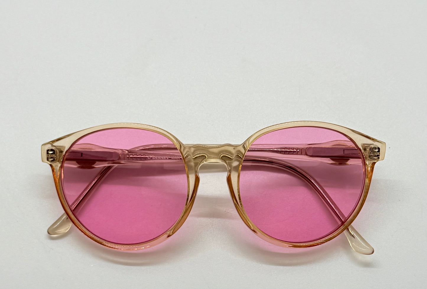 DISNEY- 80s MICKEY MOUSE SUNGLASSES-NEW SOLID PINK CUSTOM LENSES-UNWORN-FRANCE