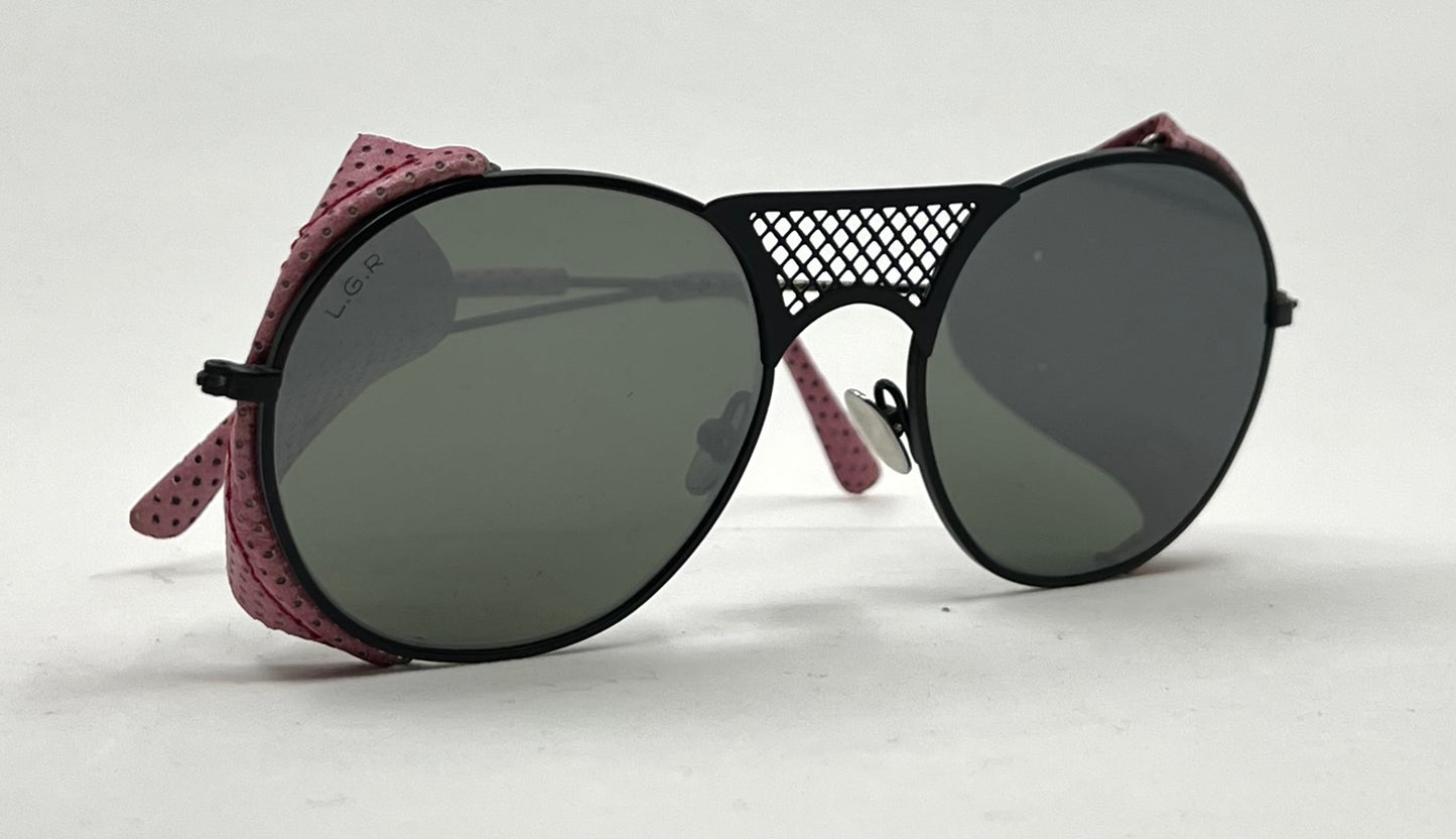 L.G.R Lawrence Flap 54-20-145 Pink Leather Side Shields Handmade in Italy Unworn