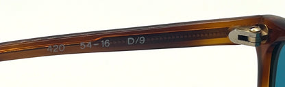 Gianni Versace 420 Vintage Sunglasses-Dark Amber Honey Frame w|New, Custom Aqua Lenses-Unworn