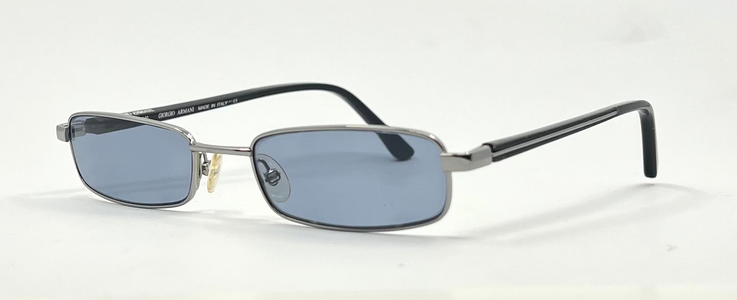 Giorgio Armani GA272 HT5 Y2K Vintage Sunglasses-New Blue-Grey Custom Lenses