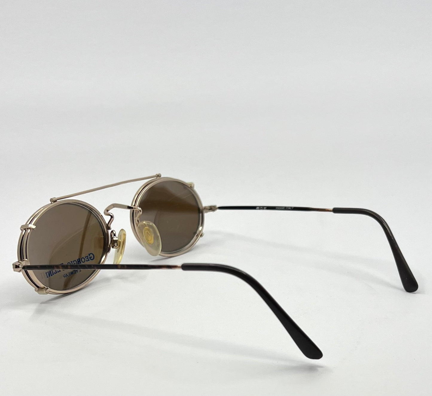 Giorgio Felini W1480 G|To Gold Oval Convertible Eyewear With Clip-On Vintage|Deadstock-Italy 49-20