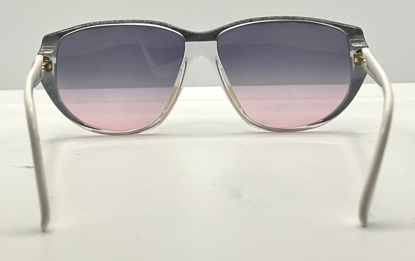Silhouette M 1220 C 2952 Vintage White Sunglasses w|New Grey to Rose Gradient Custom Lenses-57mm-Austria