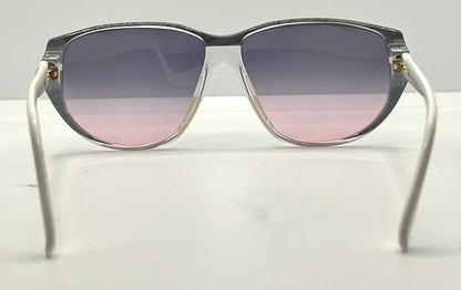 Silhouette M 1220 C 2952 Vintage White Sunglasses w|New Grey to Rose Gradient Custom Lenses-57mm-Austria