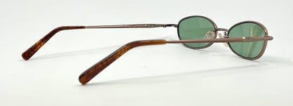 Valentino 5496 Oval Y2K Sunglasses Bronze-New Solid Green Custom Tinted Lenses
