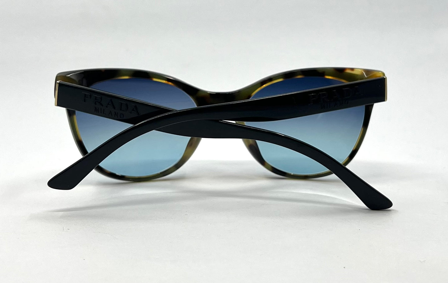 Prada Cat-Eye VINTAGE Sunglasses VPR 05W-F / New Deep Blue Custom Gradient Tinted Lenses